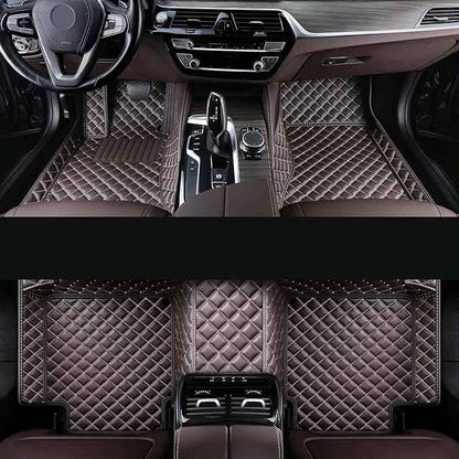 Car Floor Mat Fit 99% Sedans Sports Cars Luxury Custom Car Mats for SUV Women Leather Automotive Floor Mats All Weather Car Mats Diamond Floor Mats for Trucks (3D Luxury Deep Brown)