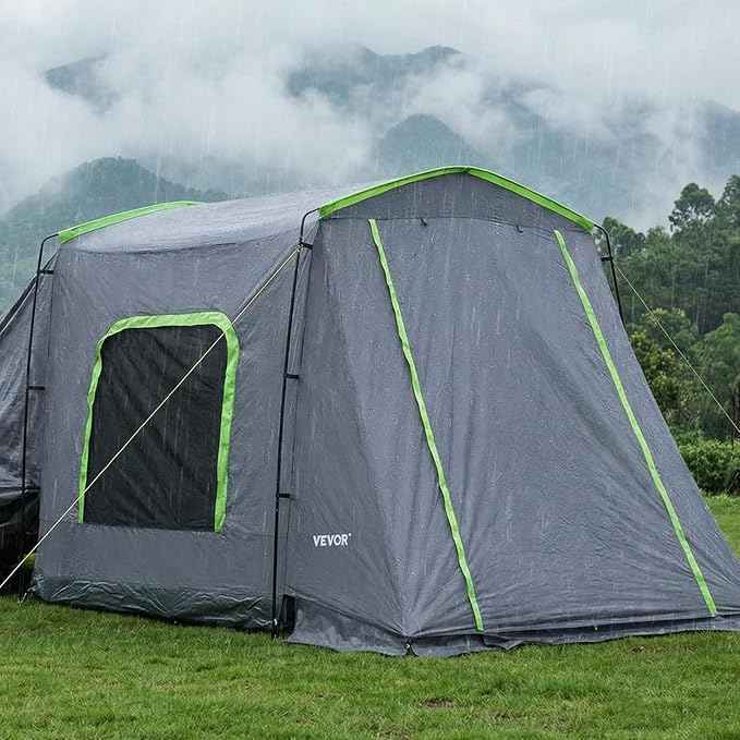 VEVOR SUV and Pickup Truck Camping Tents, Waterproof Double Layer Design with Carry Bag, Accommodates 2-9 Persons for Outdoor Activities