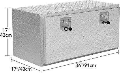 YITAMOTOR 36 Inch Underbody Tool Boxes, Heavy Duty Aluminum Diamond Plate Truck Tool Boxes, Waterproof Chest Storage Organizer for Pick Up Truck Bed, RV Trailer with T-Handle Lock and Keys