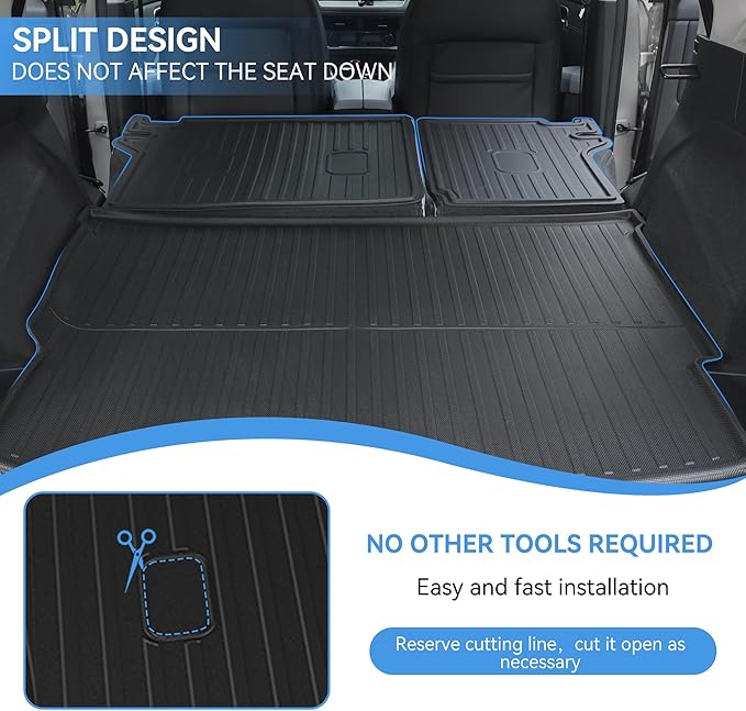 Cargo Mat Combo Set for Nissan Rogue 2021-2026 (Not for Rogue Sport) All Weather Trunk Liner and Seat Back Protectors Upgrade Cargo Accessories