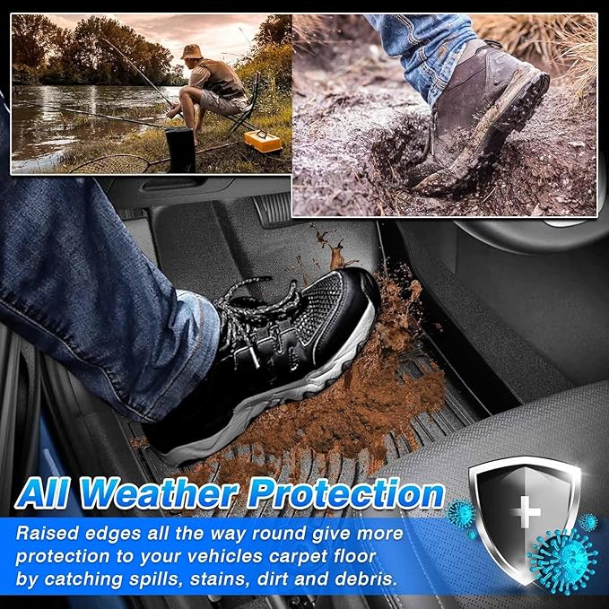Cartist Floor Mats and Cargo Liner Fit for Chevy Equinox & GMC Terrain 2012 2013 2014 2015 2016 2017 All Weather Floor Mat Equinox Accessories Heavy Duty Carpet Protection