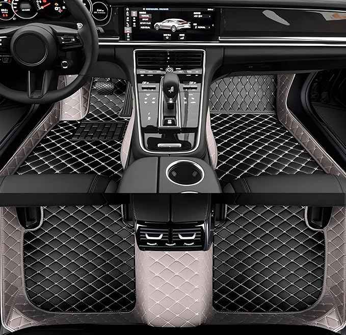 SARAHS Customized car Floor mats -Suitable for 99% of Cars, SUVs, and Trucks - car Pads to Protect Vehicle Interior Floor Accessories (Grey and Black)