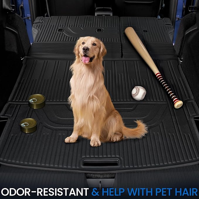 Cargo Mat Backrest Mats for Nissan Rogue 2021-2025 2026 (Not fit Sport), All Weather TPE Cargo Liner Trunk Mat Accessories (2021-2025 | Rogue |Cargo Mat with Backrest Mat)