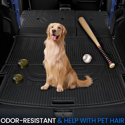 Cargo Mat Backrest Mats for Nissan Rogue 2021-2025 2026 (Not fit Sport), All Weather TPE Cargo Liner Trunk Mat Accessories (2021-2025 | Rogue |Cargo Mat with Backrest Mat)