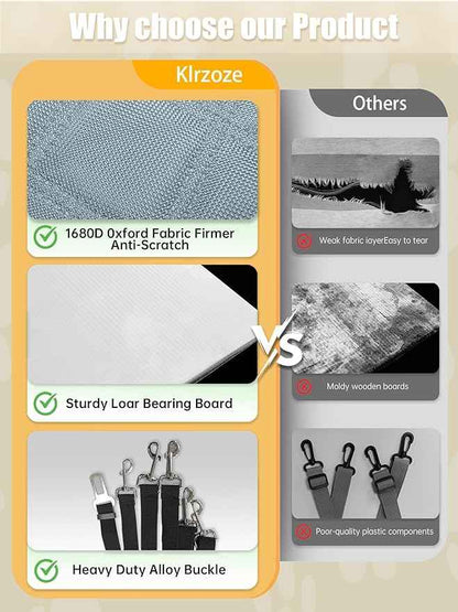Dog Seat Cover for Back Seat Hard Bottom - 1680D Waterproof Anti-Slip Anti-Scratch Pet Hammock, Dog Covers for Cars Back seat with Mesh Window & Storage for Car SUV Truck (400 lbs)