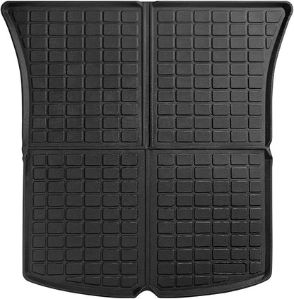 SUPER LINER Floor Mats for Tesla Model Y 5 Seats 2021 2022 2023 2024 | 6-Piece Set Extra-Thick TPE All-Weather Floor & Cargo Liners | Pet & Child-Friendly Custom Fit Interior Accessories