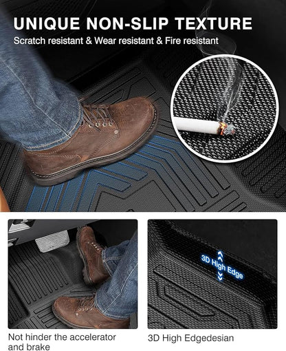 Powerty Floor Mats & Cargo Liner for 2021-2024 2025 2026 Kia K5 (Only Fit FWD Model) Accessories Floor Mats 2 Row Liner Set All Weather TPE 3D Floor Liners&Rear Cargo Mat