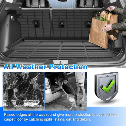 Floor Mats for 2024 2025 2026 Chevy Trax/Buick Envista, All Weather Floor Liner Cargo Mat Backrest Mat Set for Chevrolet Trax Accessories