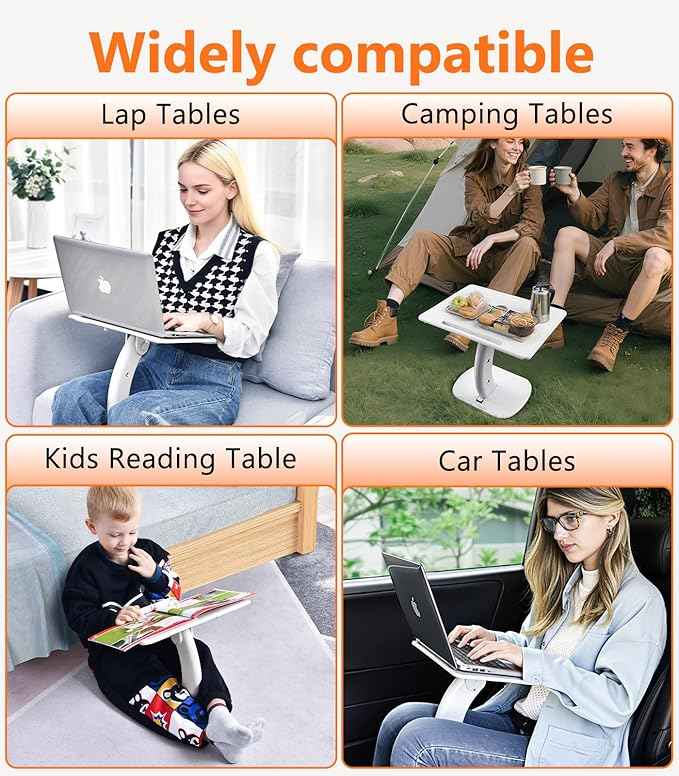 Car Seat Tray Table, Adjustable Travel Tray for Kids/Adults, Car Lap Desk for Laptop Computer Tablet Book, Front Passenger/Rear/Driver Seat Food Eating, Essentials Accessories for Long Trips