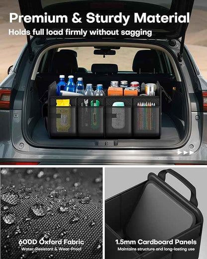 OUTMX Car Trunk Organizer for 2018-2022 2023 2024 BMW X3, Organization Container Large Capacity Car Storage Boxes Cargo Storage Bag Interior Accessories