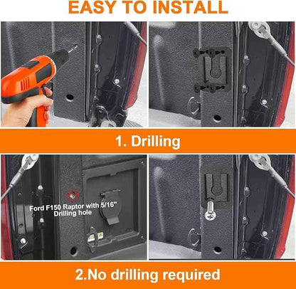 Truck Bed Extender,PickupTailgate Expansion,Fit for Ford F150 7+Titan 7+Sierra 3+Ram 1500/2500/3500,Compatible with All Rails,L55-62" x D24 x H18(Includes Mounting Bracket) Aluminium