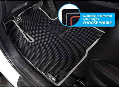 CLIM ART All-Weather Car Floor Mats Compatible with Kia Sorento 2016-2020 EX, L, LX, S, SX, Custom-Fit Heavy-Duty Floor Liners for Cars & SUVs, Car Accessories for Men & Women, Silver - FL941416041