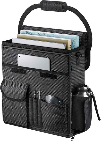 FLORICH Car Front Seat Organizer, Car Laptop Holder Backseat Organizer for Work, Automatic Document Holder Multi-Pocket Storage Organizer, Car Seat Back Storage Bag with Cup Holder