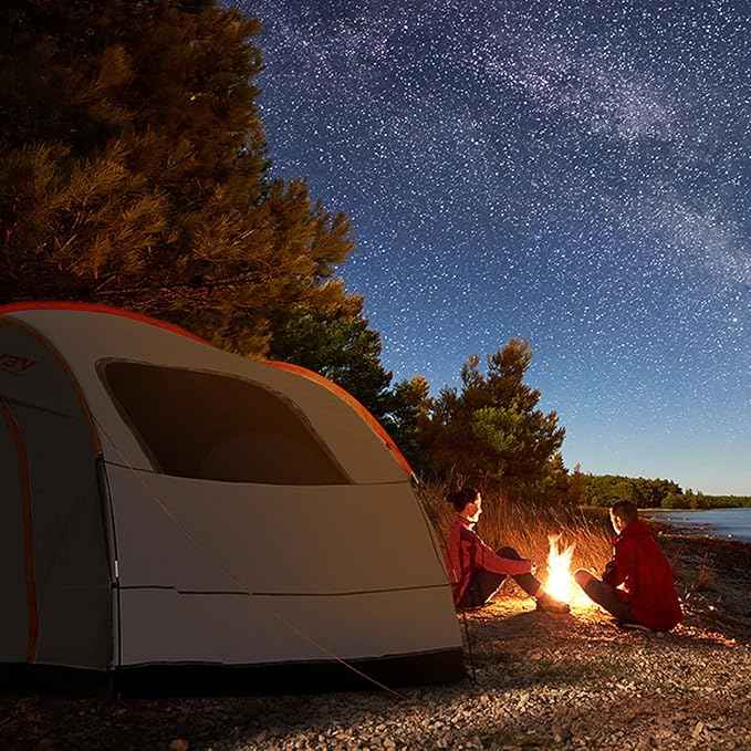 VEVOR SUV and Pickup Truck Camping Tents, Waterproof Double Layer Design with Carry Bag, Accommodates 2-9 Persons for Outdoor Activities