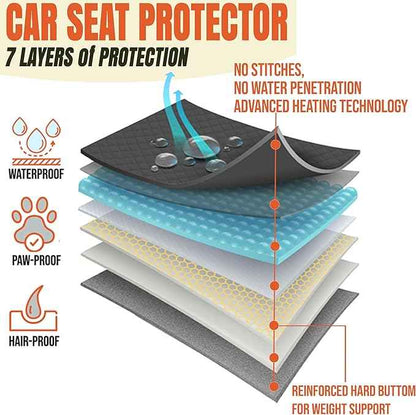 Back Seat Extender for Dogs, Hard Bottom Car Seat Cover for Dogs. Hammock Style, Large Space, Holds 420lbs, Sturdy, Waterproof for Car, SUV, Truck (Black)