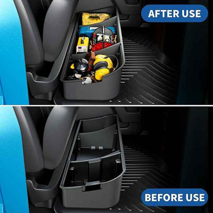 oEdRo Under Seat Storage Fit for 2015-2025 Ford F-150 F150 SuperCrew/Crew Cab, 2017-2024 F-250/F-350/F-450/F-550 Super Duty, Upgraded Rear 3-in-1 Truck Organizer Underseat Storage Box