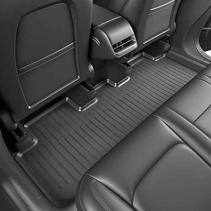 SUPER LINER 2021-2023 Tesla Model 3 Floor Mats | 6-Piece Set Extra-Thick TPE All-Weather Floor & Cargo Liners | Pet & Child-Friendly Custom Fit Interior Accessories