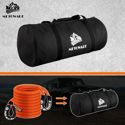 METOWARE Kinetic Recovery Rope (1’’ x 30ft) 35,000 LBS Heavy Duty Offroad Recovery for UTV, ATV, Truck, Car