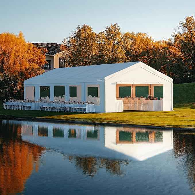 Quictent 20x30ft Party Tent Heavy Duty Outdoor Canopy Tent Carport Wedding Event Shelter BBQ Wedding Tents for Parties with Storage Bags(Mesh)