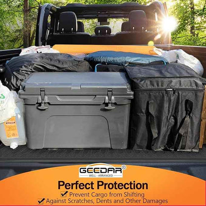 GEEDAR Rubber Bed Mat Compatible with Jeep Gladiator JT 5ft 2020-2026 (60 inches) Heavy Duty Truck Bed Mat for Jeep JT 5ft Truck Bed Liner, Heavy Duty Pickup Bed Accessories Cargo Mat