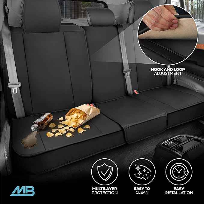 Deluxe Edition Napa Leather Seat Covers Full Set – Black & Brown Car Seat Covers Front Seats and Back Car Seat Protector, Waterproof and Universal Fit for Most Small to Medium Trucks & SUVs