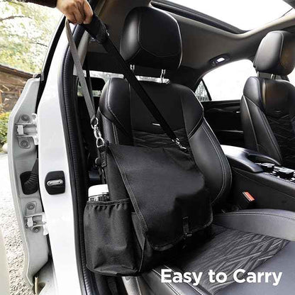 LUCMO Car Seat Organizer with Tablet and Laptop Compartment, Multiple Pockets Truck Front Seat and Backseat Organizer, Portable Large Capacity Office Bag with Adjustable Strap and Hardened Buckles