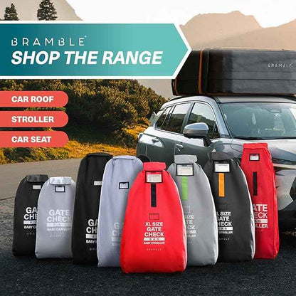 BRAMBLE Strong Car Roof Bag Rooftop Cargo Carrier 20 Cubic Feet, 100% Waterproof & Tear Resistant Car Roof Cargo Carrier, Fit for All Cars with/Without Roof Rack, Include Non-Slip Mat, Hooks, Straps