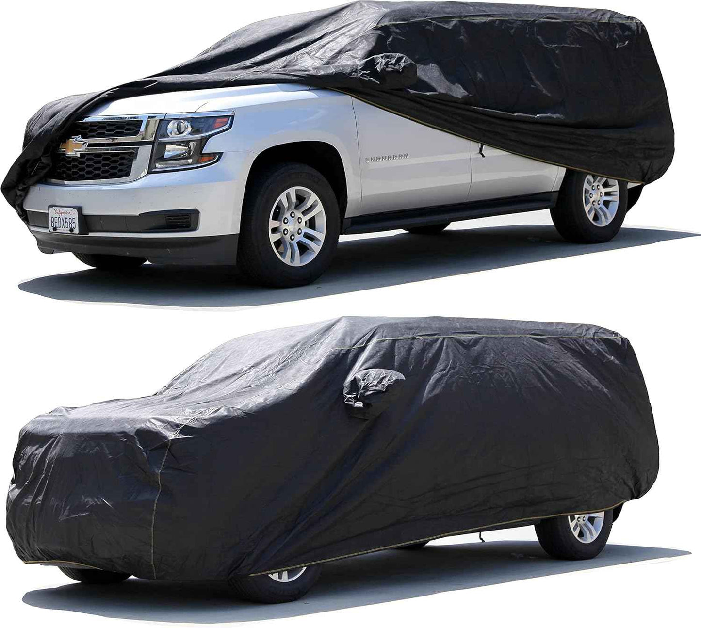 All Weather Waterproof car Cover Good for rain Snow uv Protection dust Escalade ESV Suburban Expedition Yukon XL Excursion Grand Wagoneer Navigator