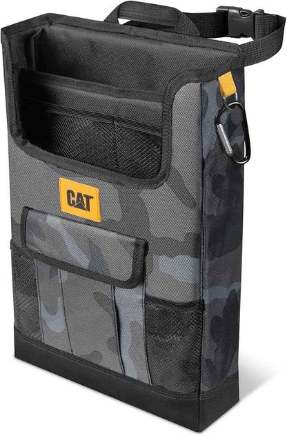 CAT® Car Seat Organizer for Cars Trucks SUVs, Removable Portable On-The-Go, Securely Attaches to Front or Rear Seats, Adjustable Straps, Car Accessories Compact Caddy for Travel Driving - Urban Camo