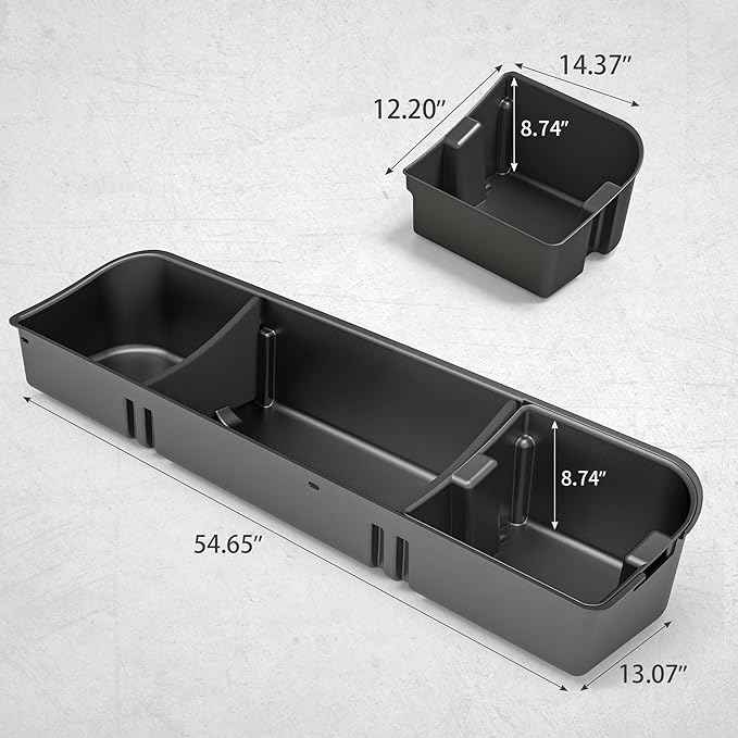 oEdRo Underseat Storage for Ford F150(2015-2026) SuperCrew/Crew Cab & F-250/350/450/550(2017-2026) Super Duty, Upgraded Rear F-150 Under Seat Storage Truck Organizer Tool Box