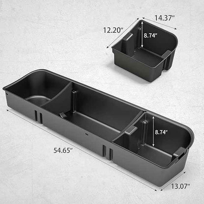 oEdRo Underseat Storage for Ford F150(2015-2026) SuperCrew/Crew Cab & F-250/350/450/550(2017-2026) Super Duty, Upgraded Rear F-150 Under Seat Storage Truck Organizer Tool Box