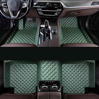 Car Floor Mat Fit 99% Sedans Sports Cars Luxury Custom Car Mats for SUV Women Leather Automotive Floor Mats All Weather Car Mats Diamond Floor Mats for Trucks (3D Luxury Green)