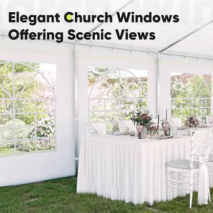 Quictent 20x30ft Party Tent Heavy Duty Outdoor Canopy Tent Carport Wedding Event Shelter BBQ Wedding Tents for Parties with Storage Bags(Church)