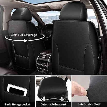 Car Seat Covers Full Set Fit for Hyundai Palisade 2020-2025 2026: 5 Seats Auto Interior Accessories, Faux Leather Waterproof Seat Cushions Vehical Cover (Black&Grey)