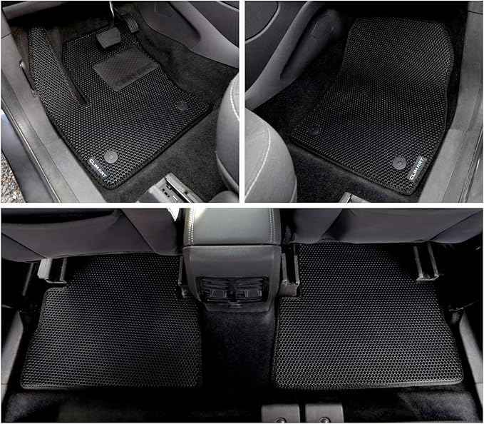 CLIM ART All-Weather Car Floor Mats Compatible with Ford Escape 2013-2019, Custom-Fit Heavy-Duty Floor Liners for Cars & SUVs, Car Accessories for Men & Women, Black - FL011513026