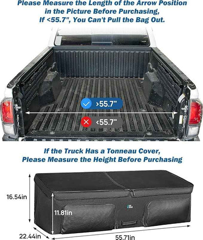 JOYTUTUS Truck Bed Cargo Box Organizer for Pickup, Truck Bed Cargo Bag, Storage Organizer Carrier Accessories for Groceries, Golf, Easily Slide in and Out, Easy Access