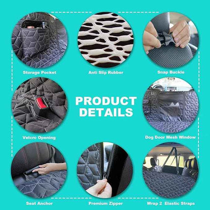 Dog Seat Covers for Back Seat,Pet Hammock for Cars, Waterproof Backseat Cover for Dogs in Car, Heavy Durable Car Hammock for SUV with Mesh Window, Non Slip Dog Car Seat Covers for Small SUV,RAV4,CRV
