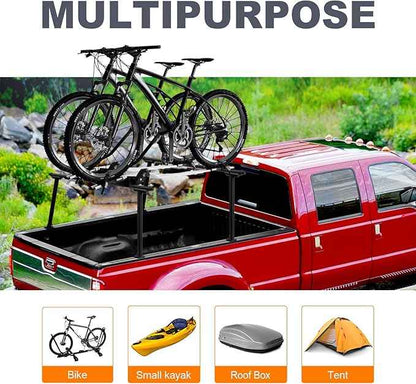 Truck Ladder Rack, Universal Aluminum Truck Bed Rack for Pickup,Adjustable Length 70-79 in,Height 28In,Real 800LB Capacity Truck Bed Rack Set for Kayak, Surfboard, Lumber, Ladder