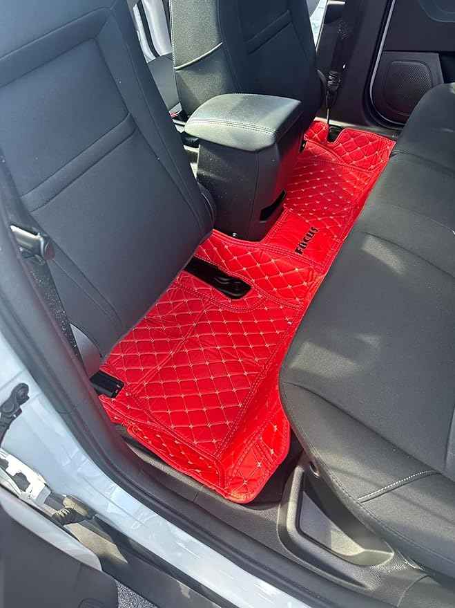 Yaruicar Custom Car Floor Mats for 2002-2026 Cadillac ATS CTS CT6 DTS Escalade Lyriq GT4 Optiq SRX SLS XT4 XT5 XT6 XTS Car Full Coverage Non-Slip Floor Liners (Orange)
