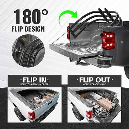 Truck Bed Extender, Aluminum Retractable Tailgate Extender, 55"-68" Adjustable Length, Drill Required, Fits for Tacoma, Gladiator, Frontier, Colorado/Canyon, Ranger, Ridgeline