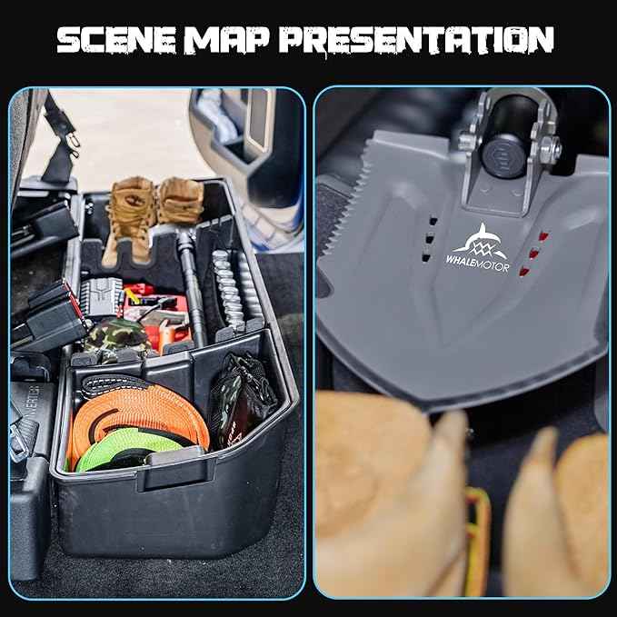 Underseat Storage Compatible with Ford F150(2015-2026)&Super Duty(2017-2026) SuperCrew/Crew Cab, Upgraded Rear Under Seat Organizer Cargo Box for F-150 F250 F350 F450 F550