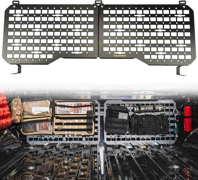 Front Bed MOLLE Panel Fit for 2024 2025 2026 Toyota Tacoma, Heavy-Duty Aluminum Truck Storage Organizer System for Camping, No-Drill Installation