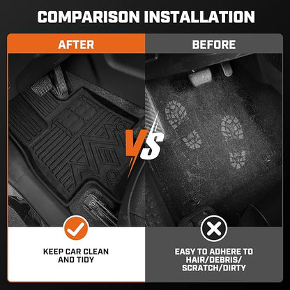 Mixsuper Floor Mat & Cargo Liner for Toyota Grand Highlander 2024-2026(7/8 Seats),All Weather Floor Liner with Backrest Protectors and Rear Door sill Trim Highlander Accessories,Full Set Car Mats