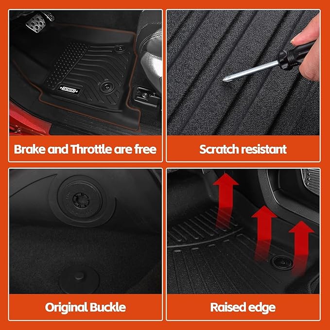 Custom Fit Floor Mats for 2024 2025 2026 Honda Prologue/Chevrolet Blazer EV, All Weather TPE Floor Liners with Trunk Mat & Backrest Protectors, Odorless Full Set Interior Accessories