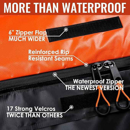 Car Rooftop Cargo Carrier Bag, Asinking 22 Cubic Feet Waterproof Tear-Resistant Car Roof Bag for All Vehicle with/Without Racks - Non-Slip Mat, 6 Door Hooks, 2 Extra Straps, Luggage Lock