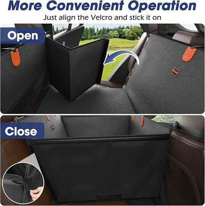 FURTIME XL Dog Car Seat, Upgraded PU Leather Back Seat Extender with Hard Bottom, Waterproof Pet Car Seat Cover for Large Medium Sized Dog, Pet Hammock for Cars, SUVs, Trucks