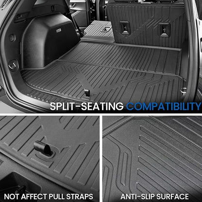Cargo Mat with Backrest Mat for 2025-2026 Chevy Equinox(Only Gas)/GMC Terrain, All Weather TPE Trunk Cargo Mat Car Accessories for Chevrolet Equinox