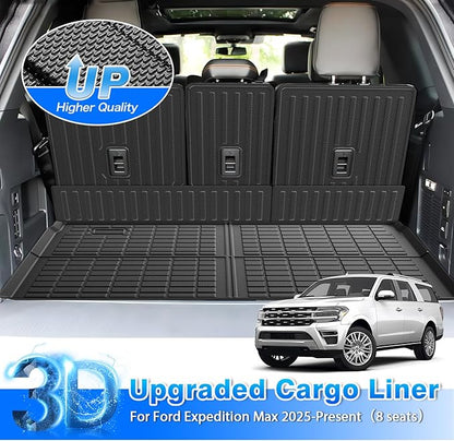 Cartist Ford Expedition max Floor Mats for 2025 2026 Expedition max (8 Seats) Accessories All-Weather Waterproof Car Floor Mats & Cargo Liner for Ford Expedition max 2025 2026