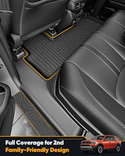 Floor Mats for Honda Passport 2026, Upgrade Custom Fit All Weather Heavy Duty Full Set Floor Protector with TPE Cargo Liner, Door Sill & Seat Back Covers for Car Liner Accessories