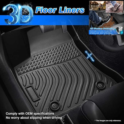 Floor Mats for 2024 2025 2026 Chevy Trax/Buick Envista, All Weather Floor Liner Cargo Mat Backrest Mat Set for Chevrolet Trax Accessories